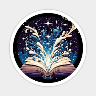 Reading Magical Book Magnet